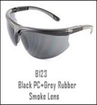 B123 Black PC-Grey Rubber Smoke Lens